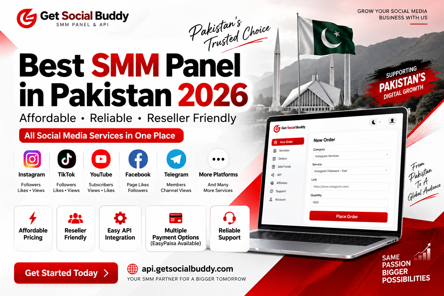 Best SMM Panel in Pakistan 2026 | Get Social Buddy – Affordable SMM Panel For API